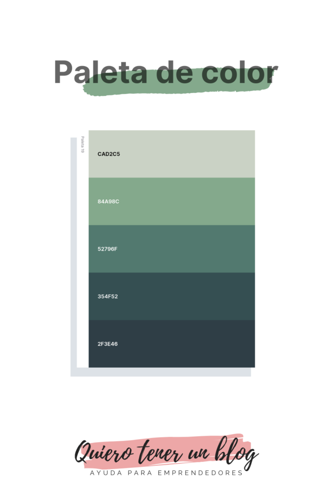 Paleta de colores verde